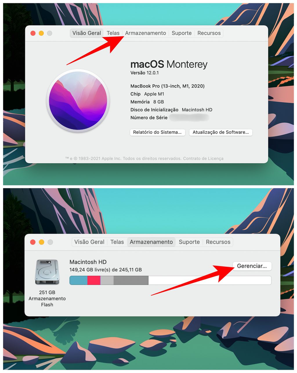 Para liberar espaço no seu Mac, acesse o gerenciamento de armazenamento (Captura de tela: Lucas Wetten)