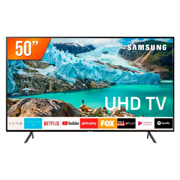 Smart TV LED 50" Ultra HD 4K Samsung RU7100 3 HDMI 2 USB Wi-Fi iTunes