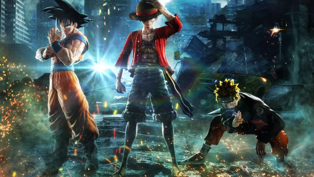 Goku (Dragon Ball), Luffy (One Piece) e Naruto (Naruto) são alguns dos personagens disponibilizados em Jump Force: Bandai Namco marcou o beta do jogo para 18 de janeiro (Imagem: Divulgação/Bandai Namco)