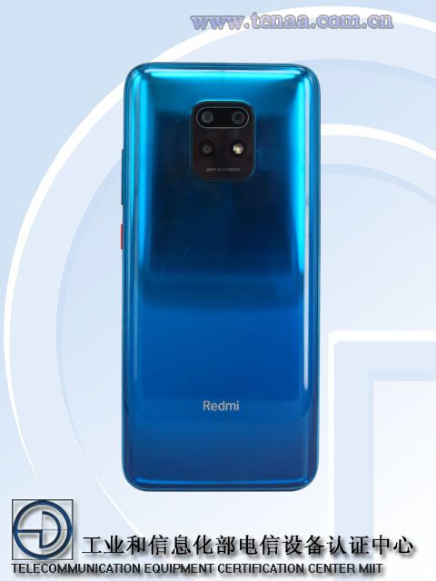 Smartphone tem design arredondado da linha Redmi Note 9 (Foto: Reprodução/TENAA)
