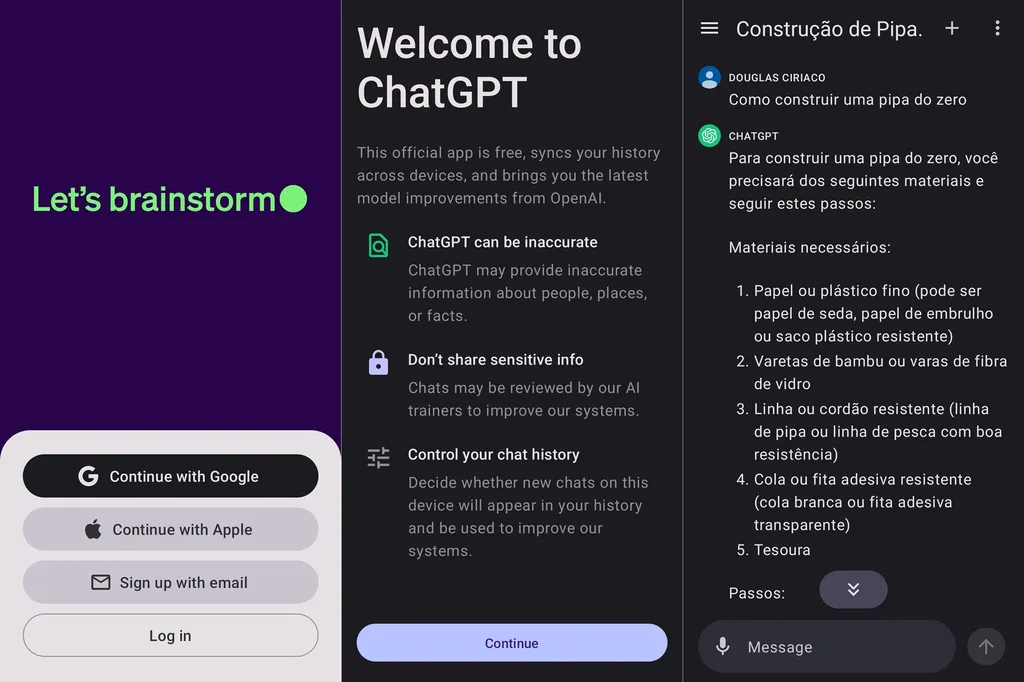 ChatGPT já está disponível para download no Android (Imagem: Divulgação/OpenAI)
