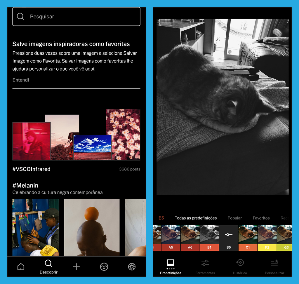 Edite suas fotos pelo VSCO (Imagem: André Magalhães/Captura de tela)