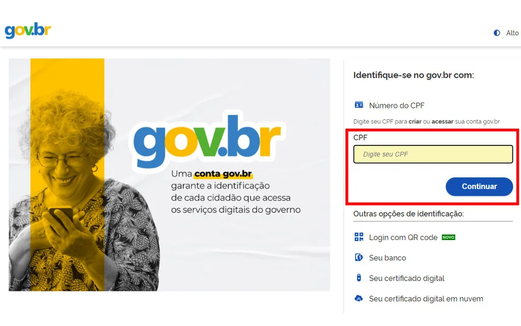 Como se cadastrar no portal Emprega Brasil: crie uma conta gov.br para acessar o serviço (Captura de tela: Matheus Bigogno)