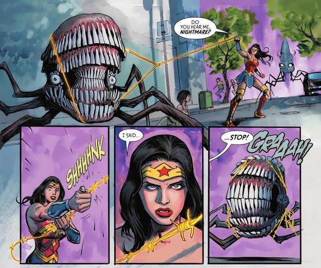 Mulher-Maravilha agora tem o Laço da Verdade com farpas que brotam de seu comprimento (Imagem: Reprodução/DC Comics)