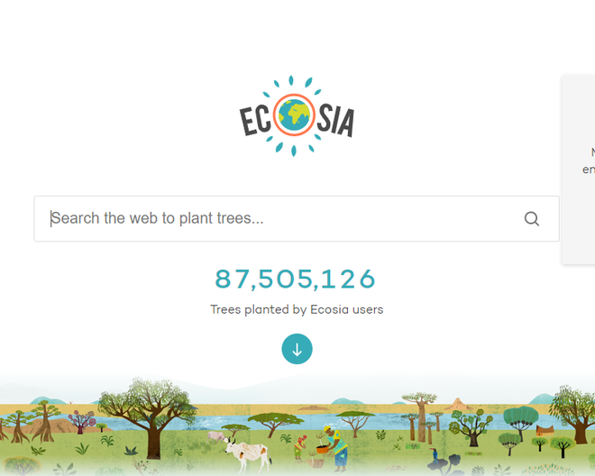 Ecosia: uma alternativa sustensável ao Google (Captura de tela: Ariane Velasco)