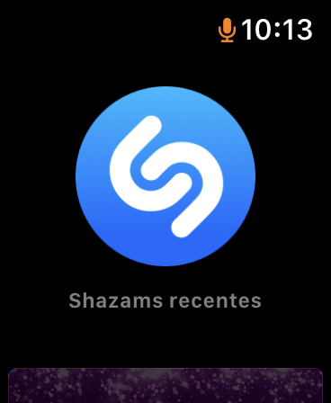 Abra o app Shazam do watchOS. Captura de tela: Lucas Wetten (Canaltech)