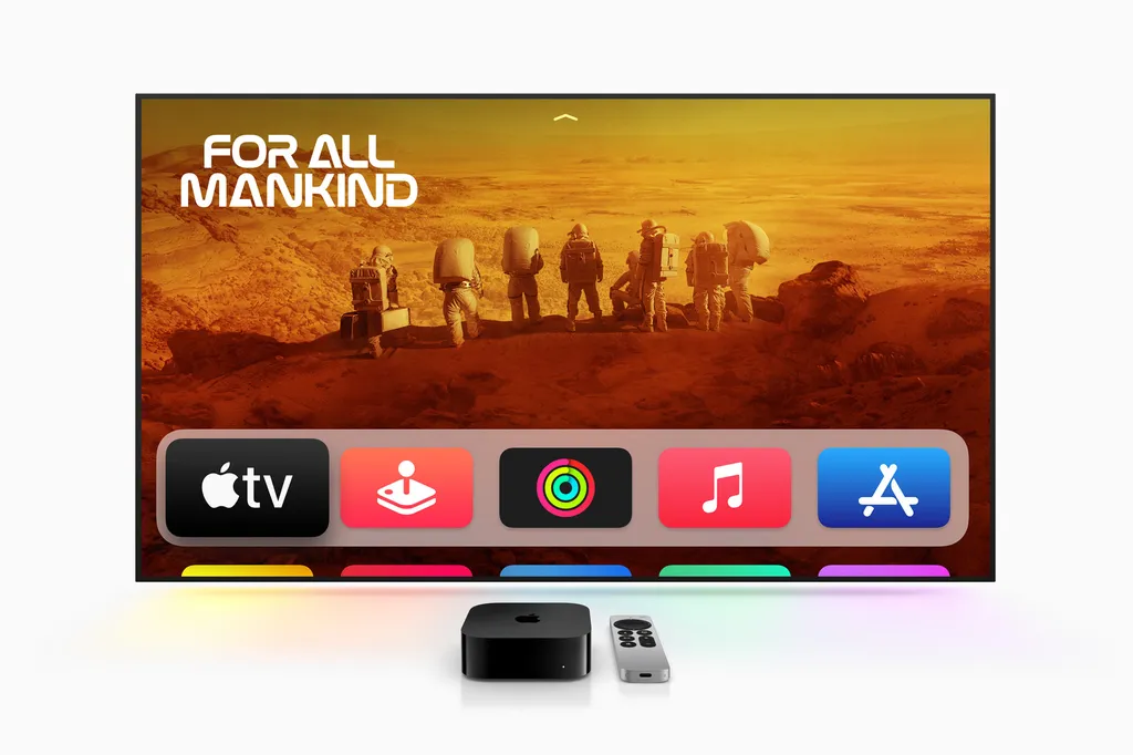Apple TV 4K roda tvOS com grande integração no ecossistema da empresa (Imagem: Reprodução/Apple)
