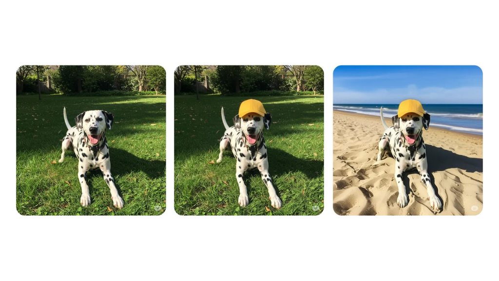 imagens de um cachorro dálmata geradas pelo Geminio