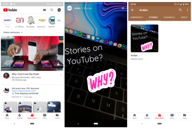 Rumor | YouTube testa implementar Stories na plataforma