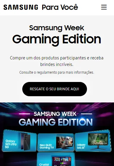 LEIA A DESCRIÇÃO] Samsung Week Gaming Edition - Compre um dos