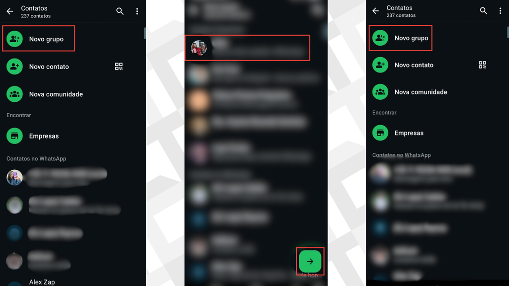 Passos para criar grupo no WhatsApp