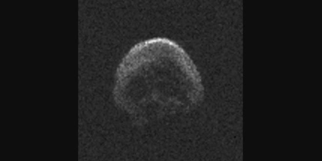 Foto do asteroide capturada em 2015 pelo Observatório de Arecibo (Imagem: NAIC-Arecibo/NSF)