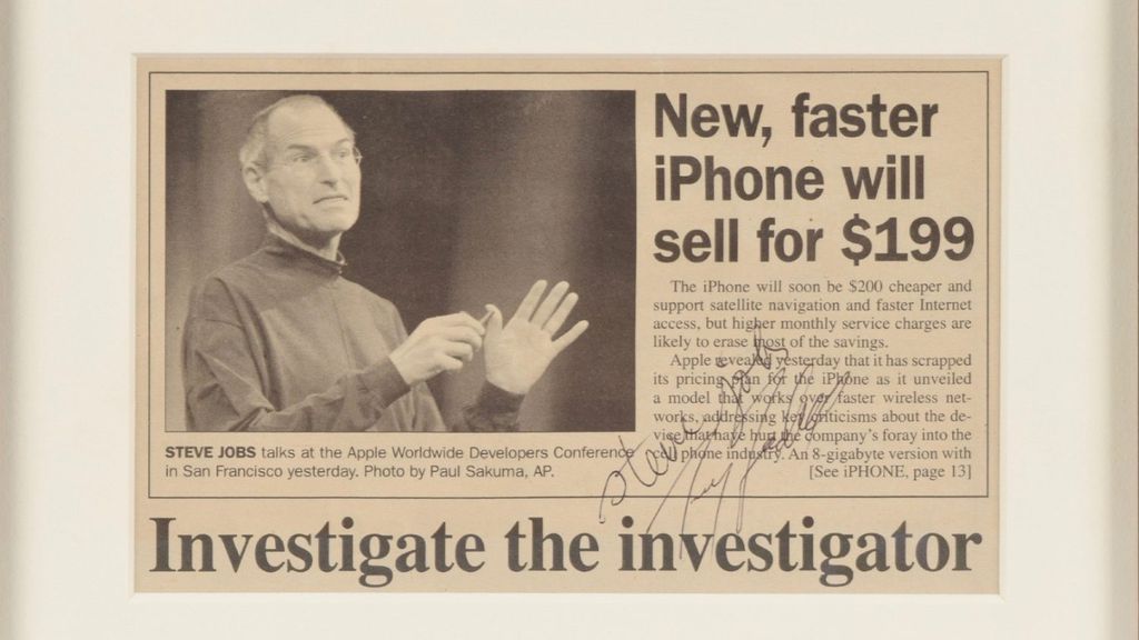 Documentos autografados por Steve Jobs vão a leilão e podem chegar a US$ 50 mil