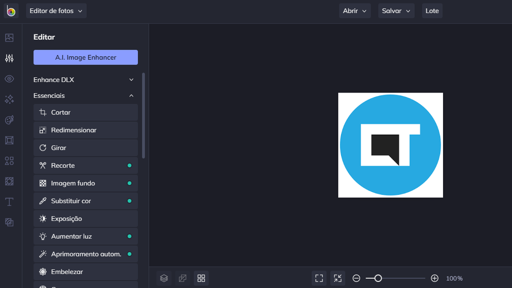 Editor de fotos online novo editor gratuito