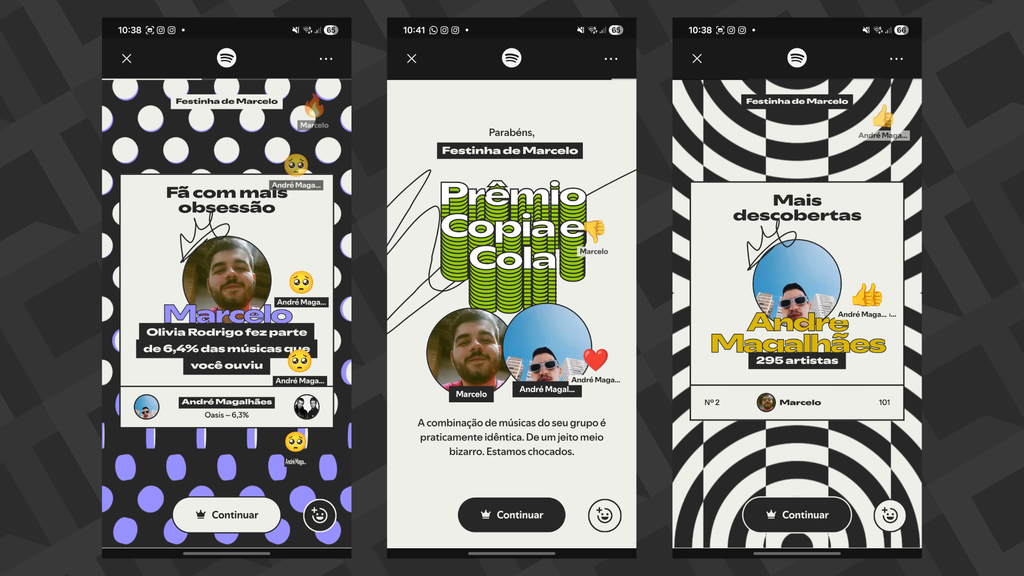 capturas de tela spotify