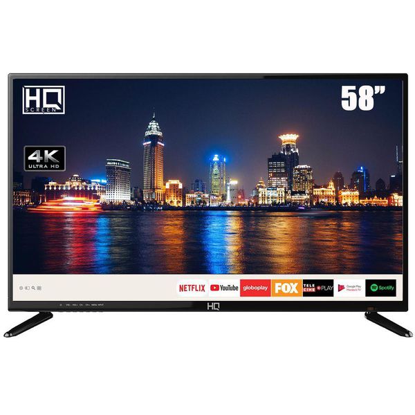 Smart TV LED 58" HQ HQSTV58NY Ultra HD 4K Netflix Youtube 2 HDMI 2 USB Wi-Fi [À VISTA]