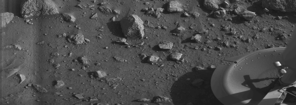 Foto do solo marciano pela sonda Viking (Imagem: Reprodução/NASA)