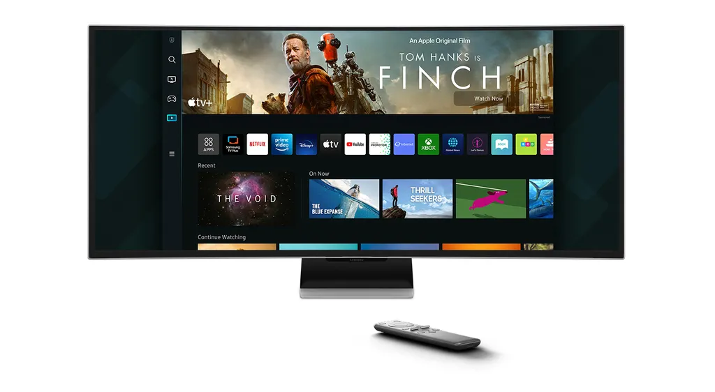 Além do Samsung Gaming Hub, o Odyssey OLED G8 pode atuar como uma smart TV (Imagem: Divulgação/Samsung)