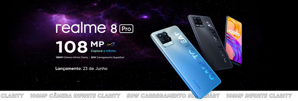 Realme confirma lançamento do 8 Pro no dia 23 de junho (Imagem: Divulgação/Realme)