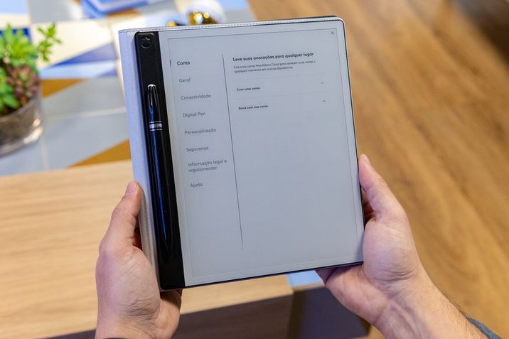 Montblanc Digital Paper (Mystic Black) + Capa de Couro Azul