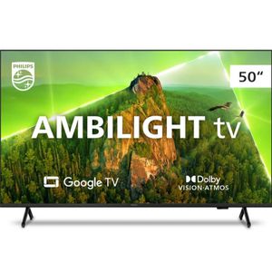 Smart TV Philips 50" Ambilight LED 4K UHD Google TV 50PUG7908/78 [LEIA A DESCRIÇÃO - CASHBACK]