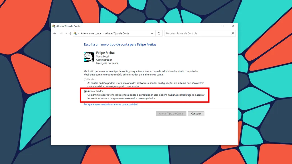 Você pode marcar outros usuários como administradores no Windows 7 (Captura de tela: Canaltech/Felipe Freitas)