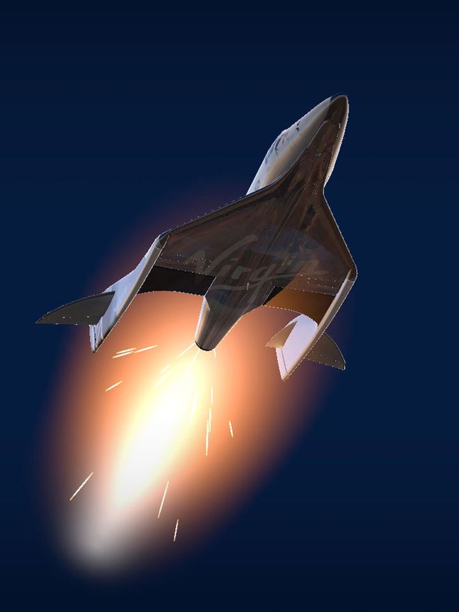 Acionamento do foguete acontece em pleno ar (imagem: Virgin Galactic)