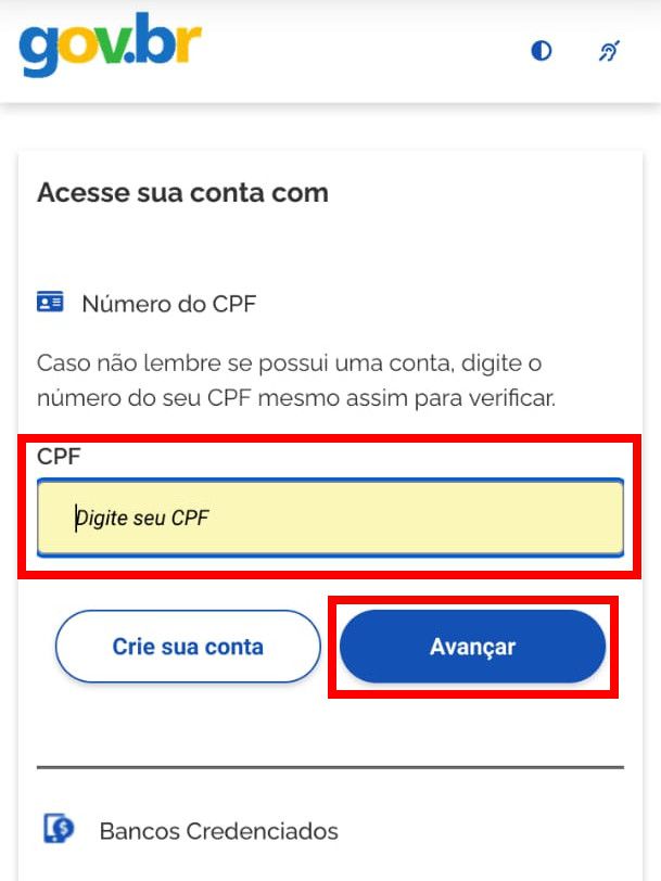 Faça o login com a sua conta do Gov.br (Captura de tela: Matheus Bigogno)