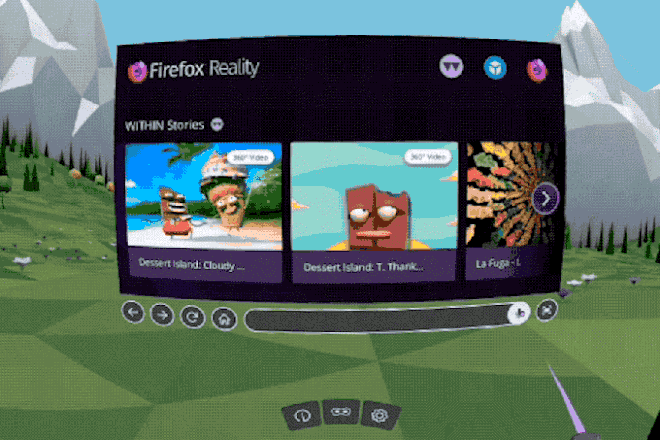 Firefox Reality traz navegação na web por meio de headsets de realidade virtual (Imagem: Divulgação/Mozilla)