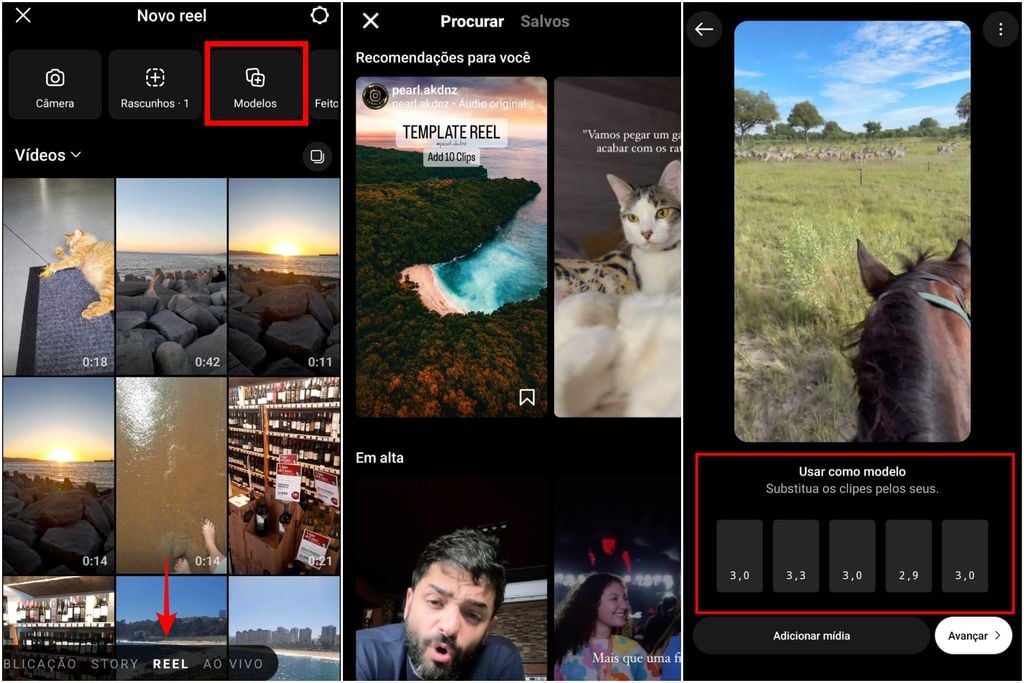 Como usar modelos do próprio Instagram para criar Reels (Imagem: Captura de tela/Guilherme Haas/Canaltech)
