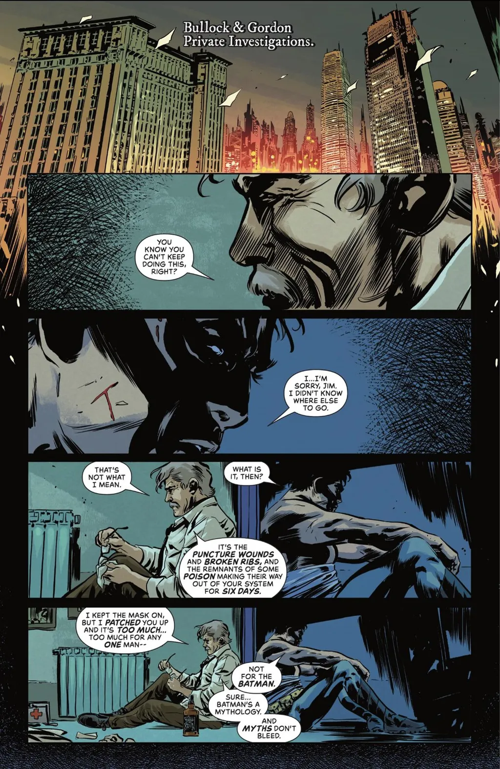 Batman e Gordon falam sobre a mortalidade do herói (Imagem: Reprodução/DC Comics)