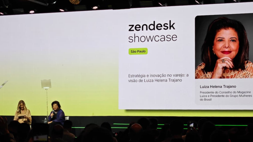 Luiza Helena Trajano no palco principal