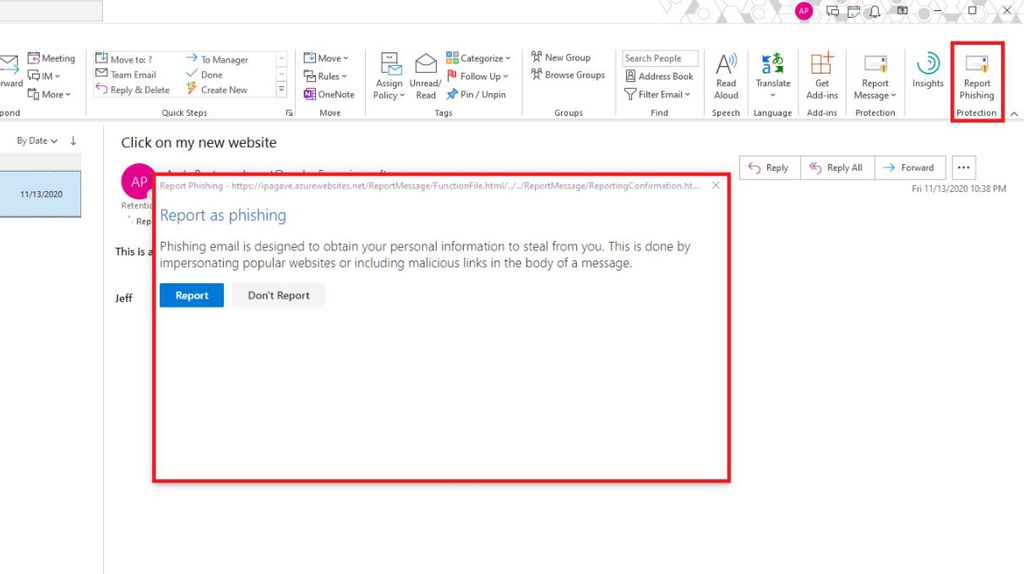 Microsoft Outlook ganha botão para denunciar golpes direto às autoridades