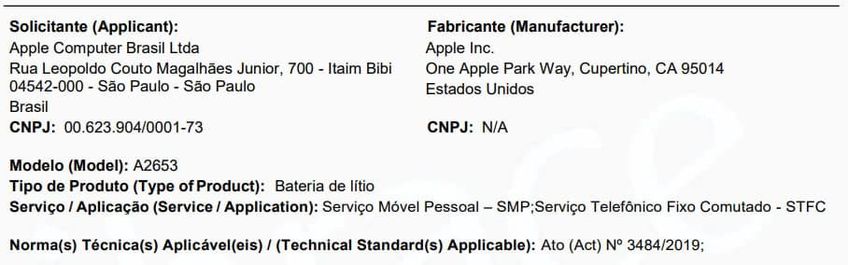 Bateria do iPhone 13 Pro Max