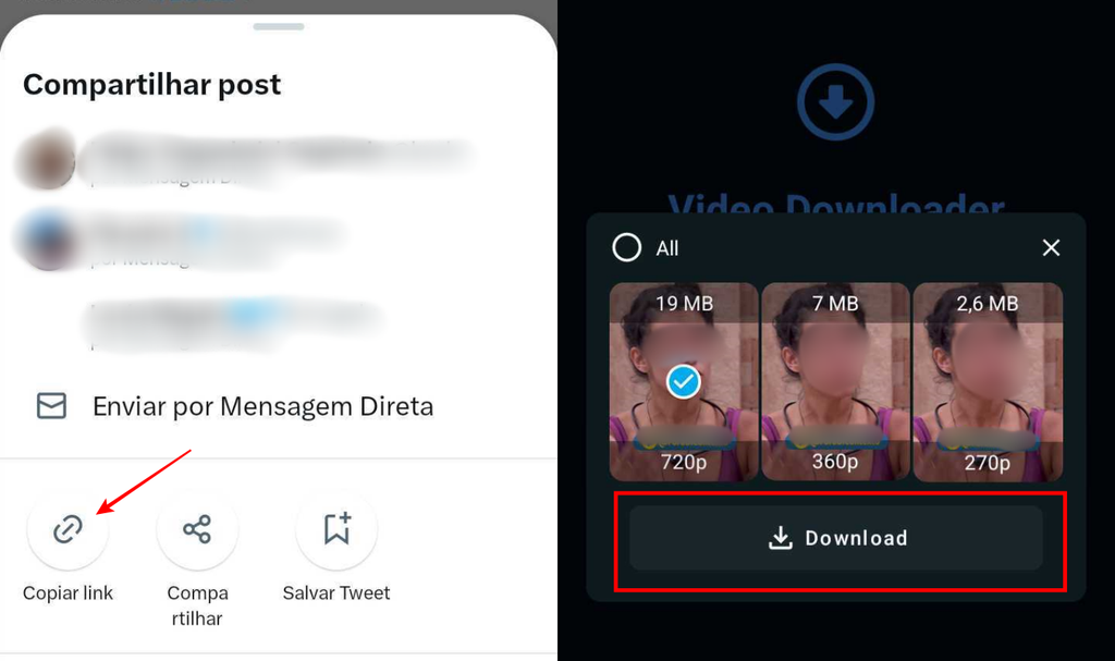 É possível usar o app Download Twitter Videos no Android para conteúdos do X (Imagem: Captura de tela/Fabrício Calixto/Canaltech)