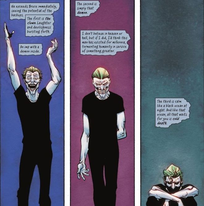 Os três Coringas seriam diferentes personalidades da mesma pessoa (Imagem: Reprodução/DC Comics)