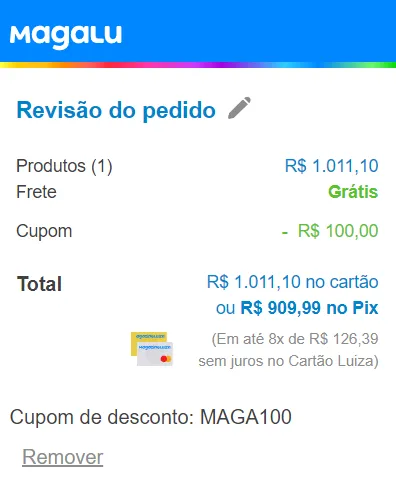 Imagem na descrição da promoção