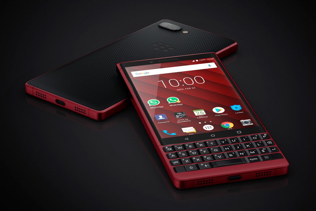 O BlackBerry Key2 foi o último modelo lançado, já com o Android embarcado e aposta no teclado físico como diferencial (Imagem: Divulgação/BlackBerry)